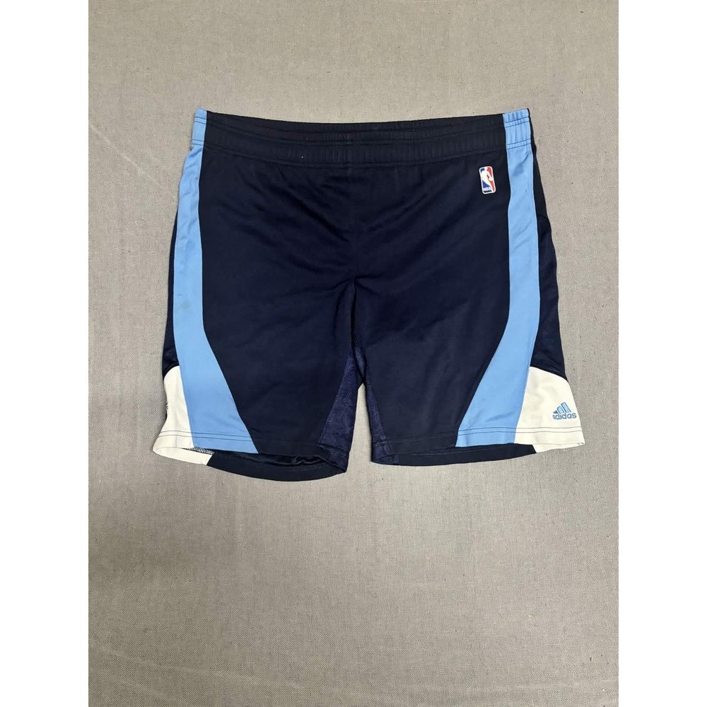 Adidas Mens NBA Basketball Shorts Navy Blue Colorblock Y2K Athletic Size M 9901A